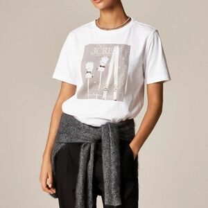 NWT J.Crew winter catalog graphic T-shirt in broken-in jersey